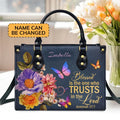 Personalized Leather Handbag With Handle