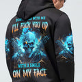 Mad Skull 3D All Over Hoodie Don't Mess With Me