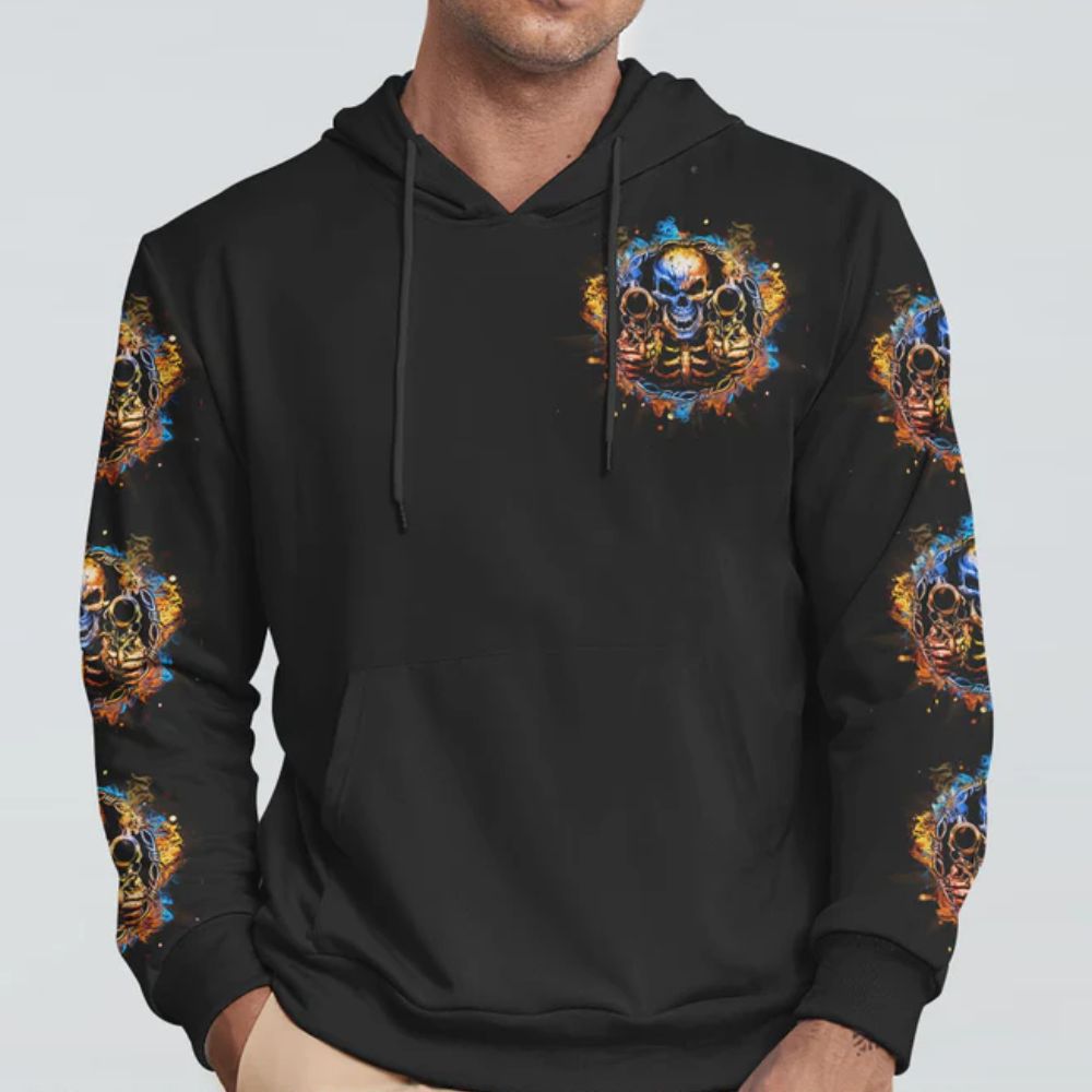 Skull 3D All Over Hoodie Pew Pew Madafakas