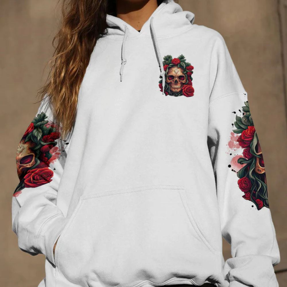 Skull 3D All Over Hoodie Real Girls Wear Ink