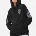 Messy Bun Beach Skull 3D All Over Hoodie Sassy Since Birth