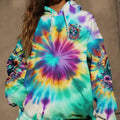 Flower Reaper Skull 3D All Over Hoodie She Is Sunshine Tie Dye