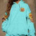 Butterfly Sunflower Skull 3D All Over Hoodie She Is Sunshine