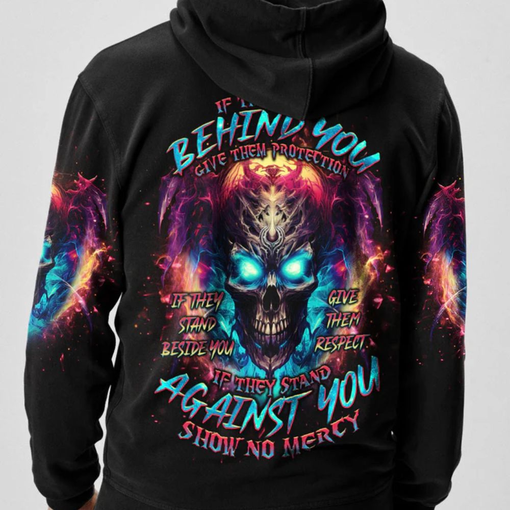 Wings Skull 3D All Over Hoodie Show No Mercy