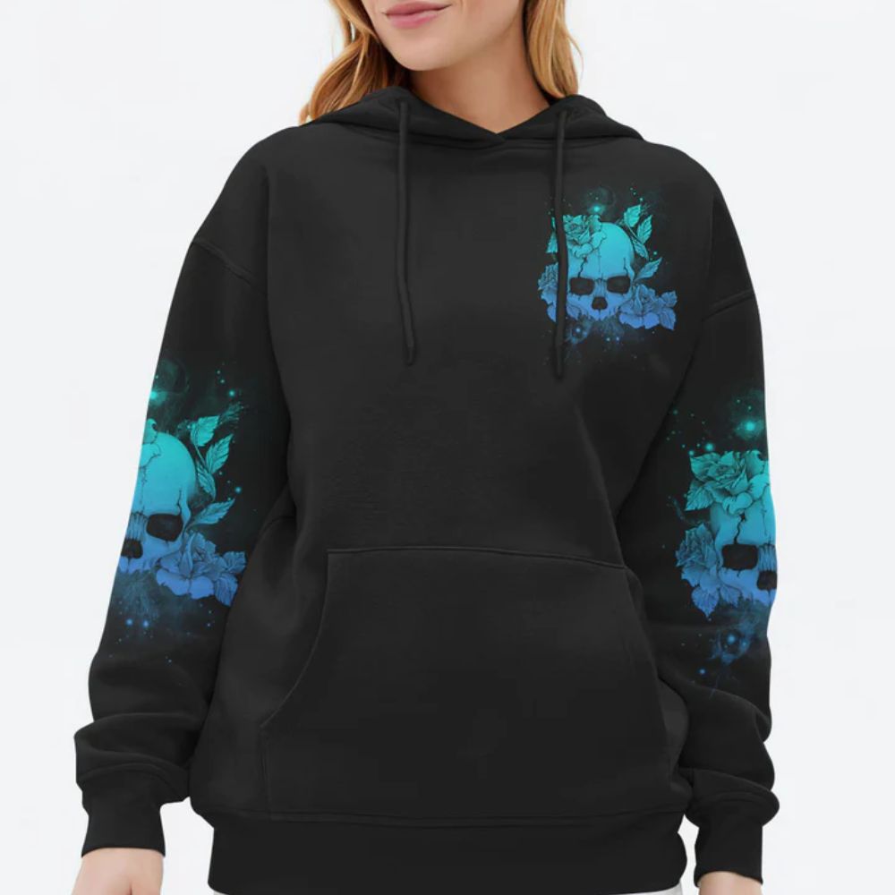 Skull 3D All Over Hoodie The Good Girl In Me Got Tired