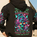 Messy Bun Skull 3D All Over Hoodie The Good Girl In Me