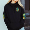 Messy Bun Sunflower Skull 3D All Over Hoodie The Good Girl In Me