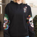 Pink Rose Skull 3D All Over Hoodie The Good Girl In Me