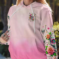 Rose Sugar Skull 3D All Over Hoodie The Good Girl In Me