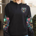 Rose Skull 3D All Over Hoodie The Older I Get