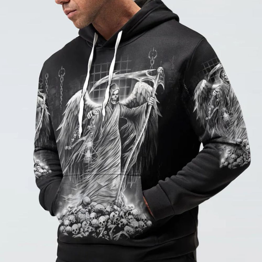 Skull 3D All Over Hoodie The Reason I Am Peaceful